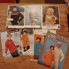 7 St Einzelmodelle Schachenmayr Stahlsche Wolle Strickanltg Damen Herren Baby