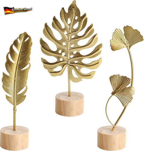Metall skulptur ginkgo - metall,