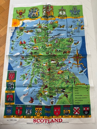 Vintage karte von - karte, schottland