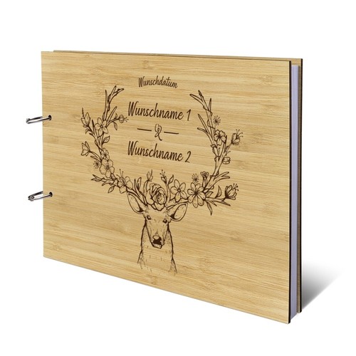 Gästebuch hochzeit bambus - gästebuch,