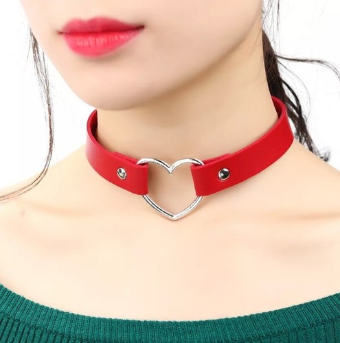 Sexy damen punk lederhalsband - damen,