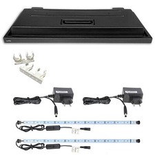ZooPaul Modern Line Aquarium Abdeckung 80x30cm 2x LED Lampe Beleuchtung Deckel