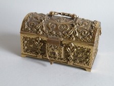 ERHARD & SÖHNE SCHATULLE Schmuckschatulle TRUHE Messing