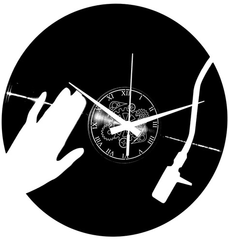 Vinyl wanduhr dj deejay - -,