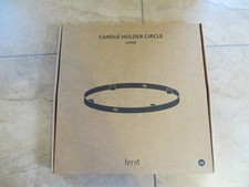 Ferm LIVING Candle Holder Circle large Kerzenhalter Schwarz Messing  38 cm