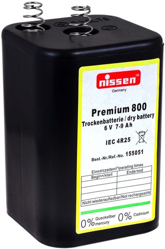 Nissen 4r25 blockbatterie - 4r25, 6v-blockbatterie