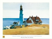 Lighthouse and Buildings Edward Hopper Leuchtturm Kunstdruck Poster Plakat Bild