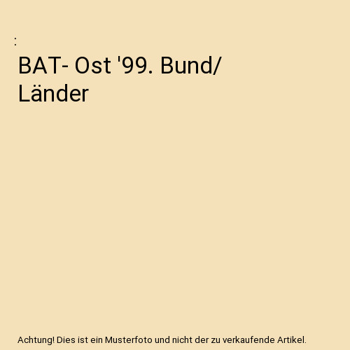 Bat ost bund länder - ost, '99.