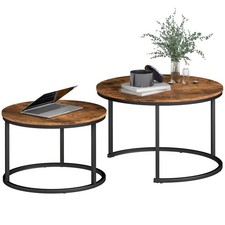 Homcom marmor couchtisch 2er - marmor,