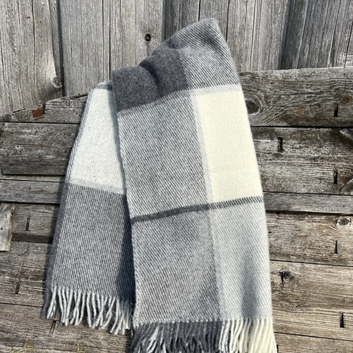 Klippan wolldecke grau - klippan, weiß