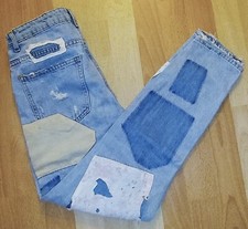 Damen Mädchen Jeans Patchwork