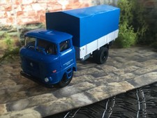 Modellauto 1:87 von SES, LKW W 50 Pritsche Plane, Türbeschriftung Autobahnmeiste