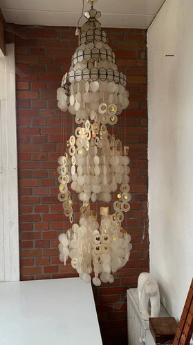 Vintage capiz muschellampe - vintage,