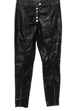 H&M Kunstlederhose Damen Hose Gr. DE 38 schwarz Casual-Look
