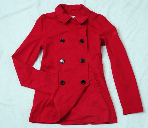 Rote caban long jacke kurz - h&m,