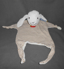 STEIFF  SCHMUSETUCH SCHNUFFELTUCH  SCHAF  LAMM  HELLBRAUN GESTREIFT