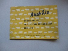 Propaganda-Heft" Auch Sie können ihr Soll in tierischen Erzeugnissen erfüllen "