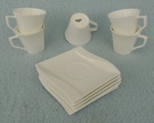 Ritzenhoff & Breker Style Kaffeegeschirr 5 Tassen 6 Untertassen Porzellan weiß