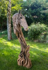Pferd holz figur - holz, 1.70m