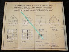 Borgsdorf ,Hohen Neuendorf ,alter Bauplan 1931 ,Wohnhaus in Aristos  Bauweise 