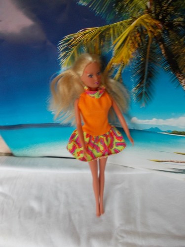 Barbie puppe mit orange - mit,