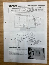 Anbauanleitung Arbeitsscheinwerfer und Zusatzbeleuchtung Fendt 200 V-200 S, 1988