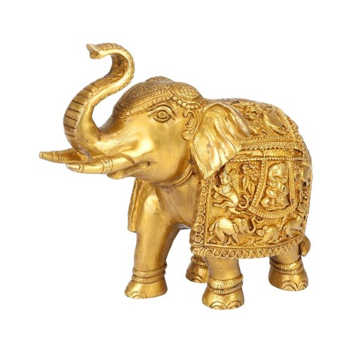 Messing graviert elefant - messing,