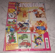 Window-Color Kindermotive Heft + Vorlagebogen Fensterbilder Windräder Brettspiel