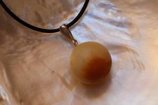 Bernstein Anhänger - Kugel - 18 mm - Amber - Trachten - Sterling Silber - 925 -