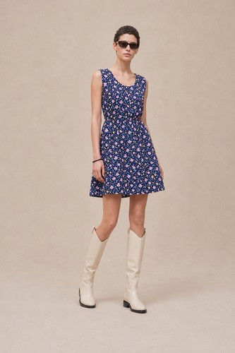 Vintage 60s 70s - navy, floral