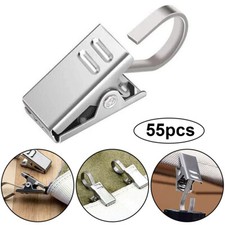 55x Gardinenhaken mit Klammer