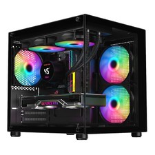 Glas Tower Gamer Gaming Pc Gehäuse M-ATX,Mini-ITX schwarz  USB 3.0 +++ JNH