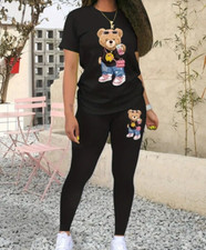 Damen Hose Leggings & T-Shirt