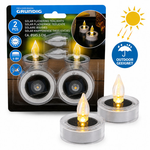 Solar led teelichter 10er - solar, 2-10er