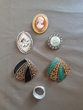 6 Schal Tuch Halter Strass Steinen Tuchhahlter Schalhalter Konvolut Vintage Retr