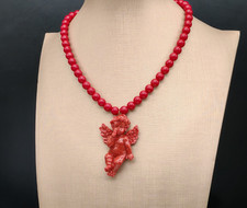 Damen Collier Choker Rot