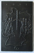 Lauchhammer Plakette Jahresplakette 1947 gespaltenes Deutschland (122257)