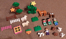 LEGO Duplo Bauernhof-Tiere Ranch Farm Hasen Schafe Pferde Cowboys