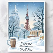 Sapporo Japan Reise Poster -
