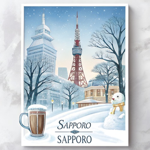 Sapporo japan reise poster - reise,