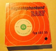 1 x 11cm BASF Tonband  im Klapp Pappschuber