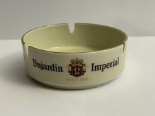 Dujardin Imperial alter Aschenbecher Cremfarbig mit Goldrand Weinbrand