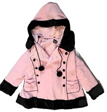 Hell Bunny Kunst Fell Kapuze Kunstpelz Mantel Rosa Schwarz Rockabilly neuw. 4XL