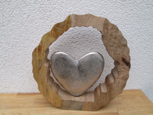 Aufsteller herz mangoholz - herz,