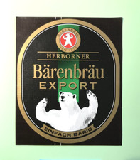 Altes Bieretikett-Beer Label HERBORNER BÄRENBRÄU +2012 , Herborn / Hessen#640#