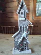 Holzkirche Weihnachts Dekoration mit Licht 45 cm Höhe neuwertig