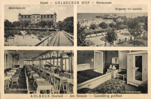 Ostseebad ahlbeck auf - ak,