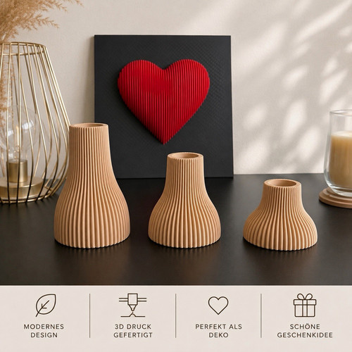 3er set vasen - set, modern