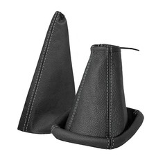 Schaltsack und Handbremsmanschette OPEL CORSA C 100% Leder schwarz Naht grau