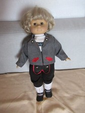 Puppe (Junge) mit Schlafaugen , blond in Tracht, gebraucht ca. 50cm,(P6)